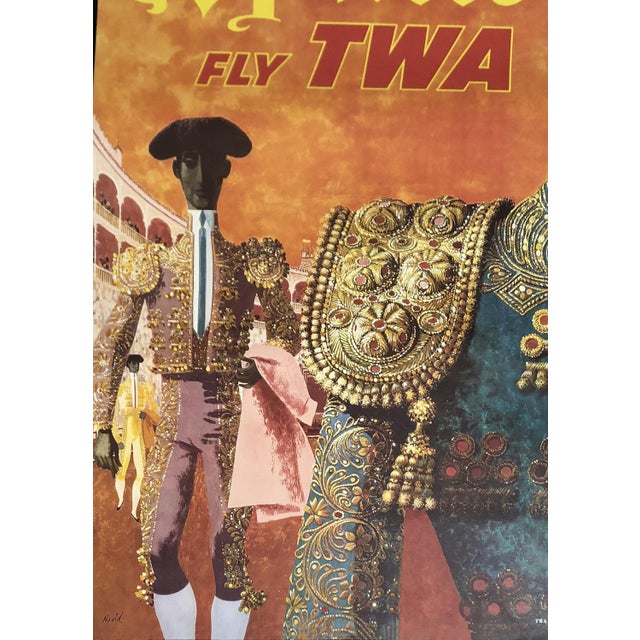 Spain Fly Twa Advertisement Poster by David Klein, 1961 For Sale - Image 9 of 12