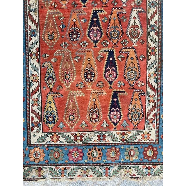 Nice 19th century shirwan rug with beautiful botteh design and pretty natural colors, entirely hand knotted with wool...