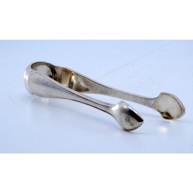 Metal Silver Sugar Tongs with Trims For Sale - Image 7 of 10