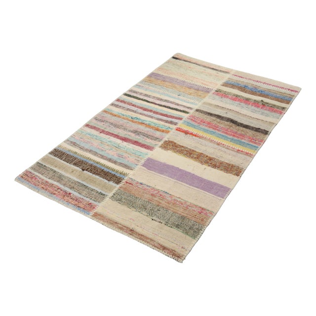 Handwoven in wool, Rug & Kilim presents a 3x5 contemporary rug from their innovative new patchwork kilim collection. On...