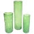 Vintage Frosted and Etched Numbered Light Green Glass Vases Graduated Sizes Set of 3 For Sale