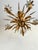 Vintage Gilt Wheat Sheaf Chandelier with White Floral Details, France, 1960s For Sale - Image 10 of 13