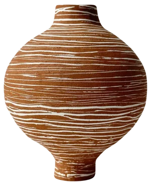 No 13 Terracotta Moon Jar by Elena Vasilantonaki