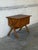 Mid-Century Modern Oak Sewing Table With X-Frame Legs and Built-in Storage Vintage Mid-Century Modern 1960s For Sale - Image 3 of 12