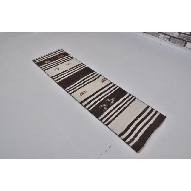 Vintage Anatolian Mini Hemp Rug For Sale - Image 4 of 7