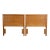 Pair Vintage Twin Rattan Headboards W/ Bamboo Style Wood Trim 40" - Combine for King For Sale