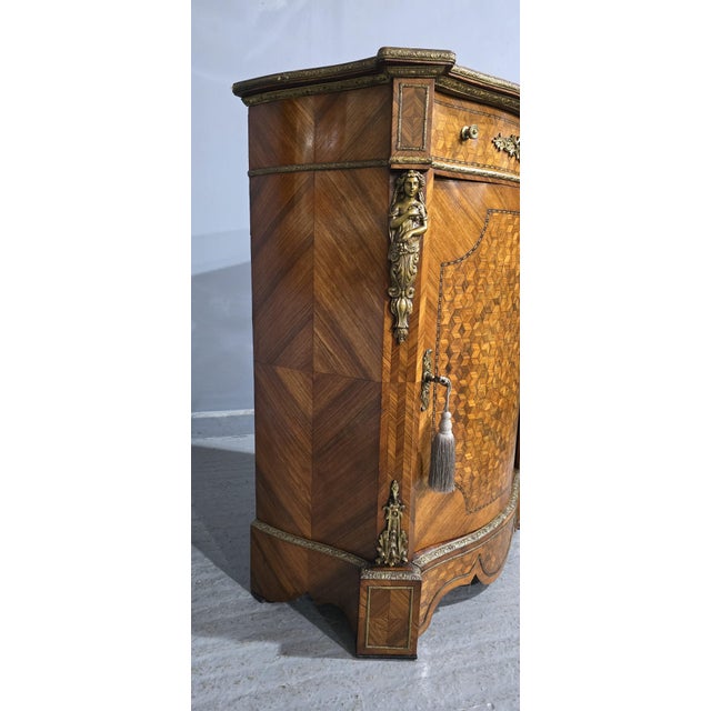 French Serpentine Side Cabinet, 1880s For Sale - Image 16 of 17
