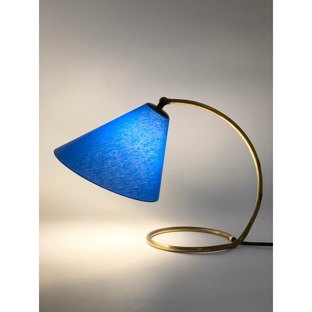 Vintage Table Lamp with Organically Shaped Brass Base, 1950s For Sale - Image 16 of 18