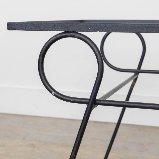 1940s French Iron and Glass Side Table For Sale - Image 10 of 13