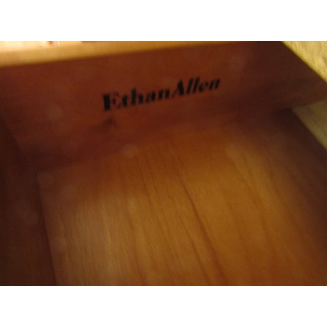 Ethan Allen Country French Solid Maple Linen Cabinet For Sale - Image 9 of 12