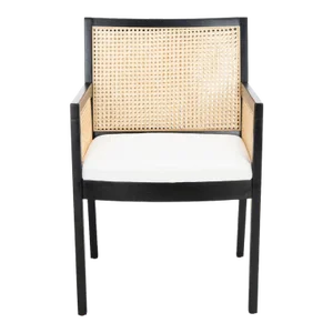 Malik Rattan Dining Chair - Black/Natural