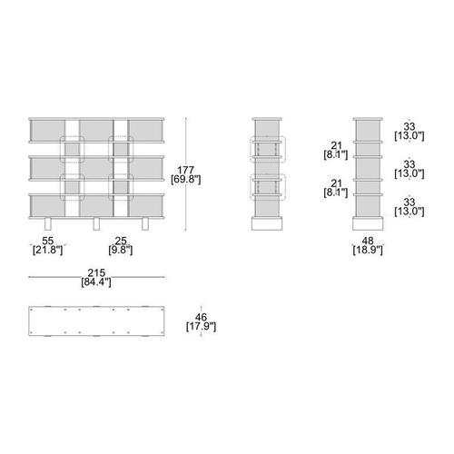 Wood Nuage Shelving Unit in Wood and Aluminium by Charlotte Perriand for Cassina For Sale - Image 7 of 8