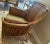 1970s Vintage Rattan Wicker Lounge Chair For Sale - Image 4 of 9