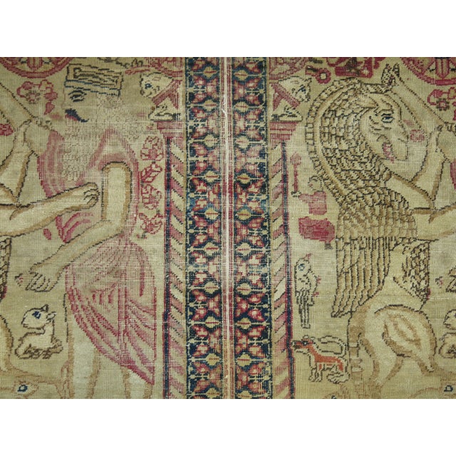 Shabby Chic Pictorial Antique Mat For Sale - Image 3 of 10