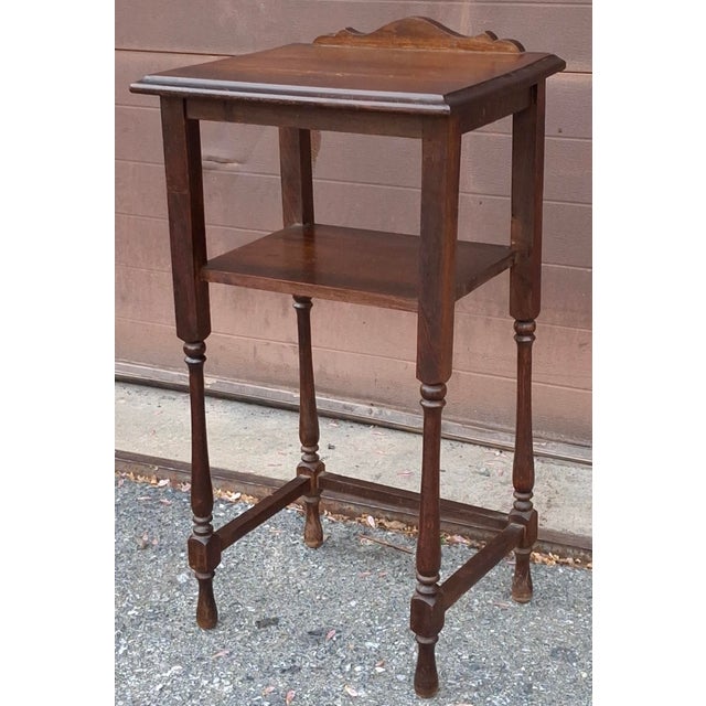 Victorian Late 19th Century Refinished Walnut Tiered Side Table For Sale - Image 3 of 7