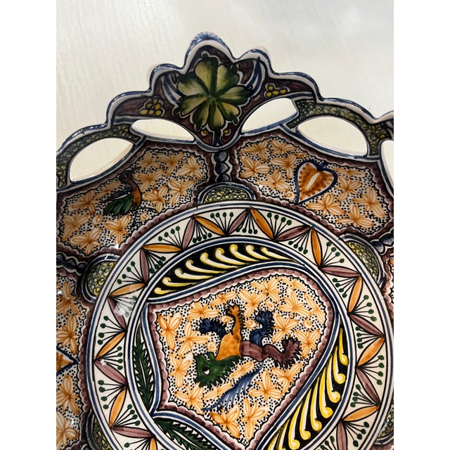 Coimbra Ceramic - Hand Painted Portuguese Fruit Basket 2 For Sale In New York - Image 6 of 15