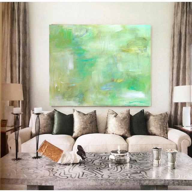 "Reflections" by Trixie Pitts Large Impressionistic Abstract Oil Painting For Sale - Image 11 of 12