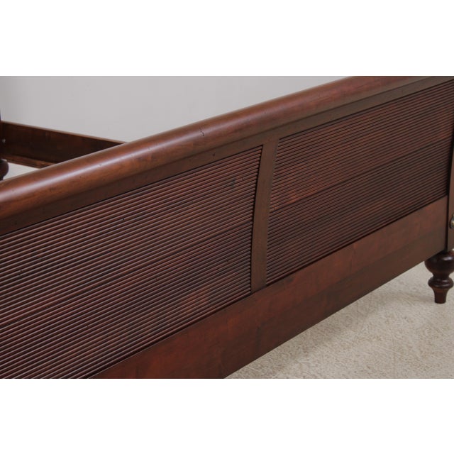 Brown Ethan Allen British Classics King Size Sleigh Bed For Sale - Image 8 of 17