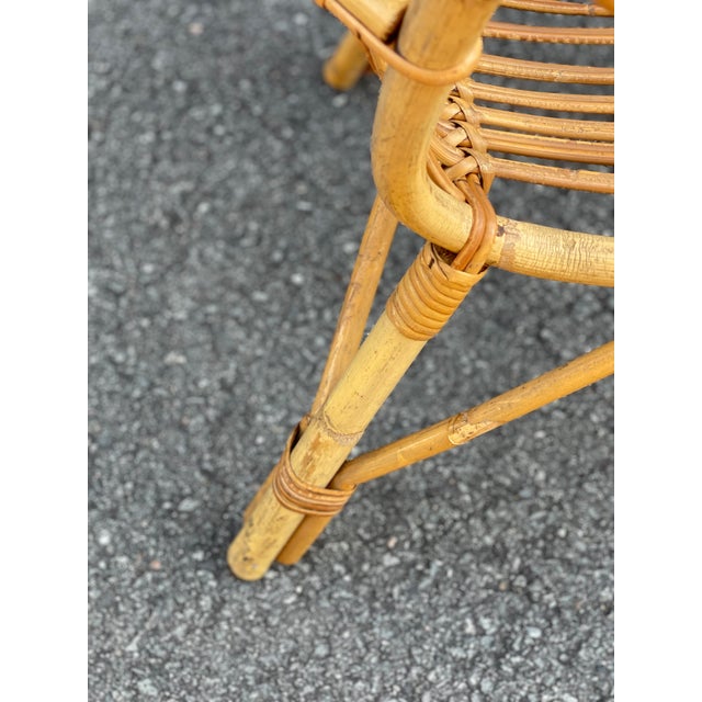 1960s Vintage Rattan Basket Garden Chairs, France 1960s, Set of 4 For Sale - Image 5 of 13