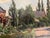 Blue Friedrich Fennel, Village Church, Hesse, 1910, Oil Painting on Canvas For Sale - Image 8 of 13