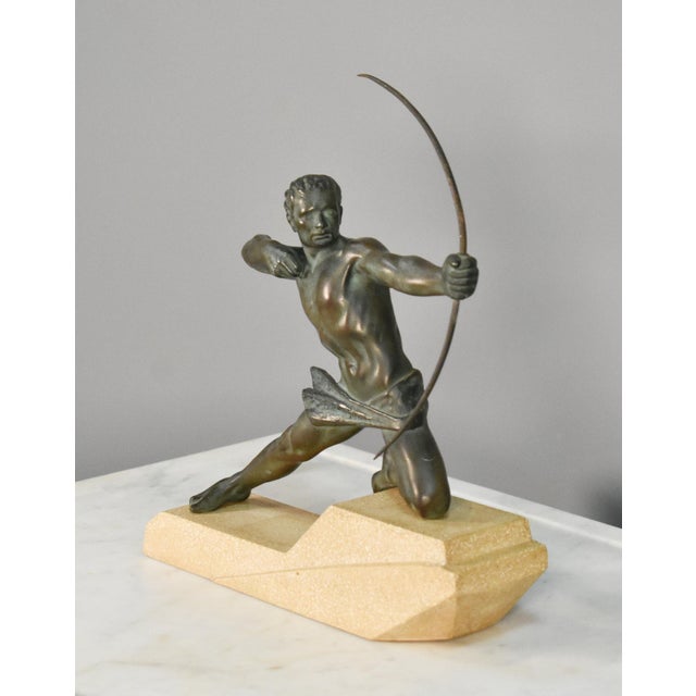 Art Deco Sculpture The Archer Hercules by Max Le Verrier This sculpture shows the classic pose of The Archer / Hercules,...