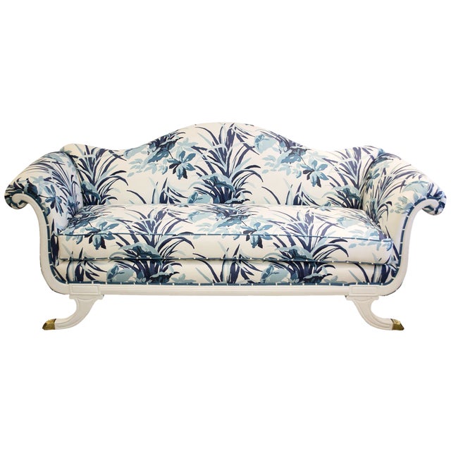 Vintage Empire Sofa in MadCap Cottage Botanical Print Chairish