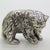 Large Vintage Italian Handmade Silver Brown Bear Cub Figurine, Novara, 1970s For Sale - Image 3 of 16