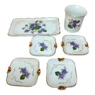 Vintage Early 20th Century Dressing Set - 6 Pieces For Sale