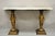 French Renaissance Victorian Style Gold Figural Console Table With Marble Top For Sale - Image 12 of 13