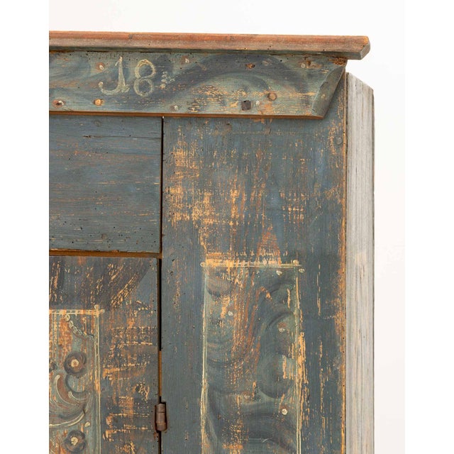 European Polychromed Pine Wardrobe, 19th Century For Sale - Image 4 of 9