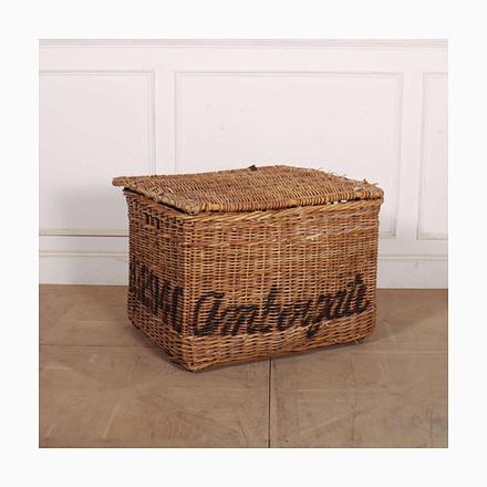 English Wicker Log Basket, 1890s For Sale - Image 9 of 9
