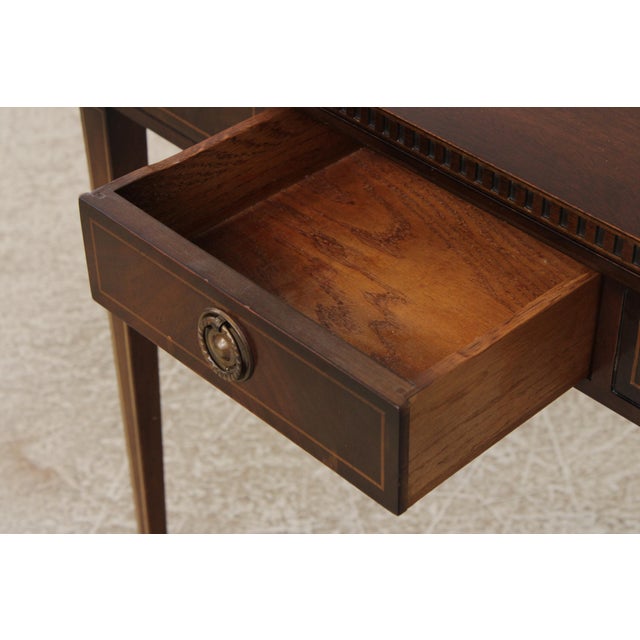 1970s English Style Flip Top Mahogany Game Hall Table For Sale - Image 5 of 16