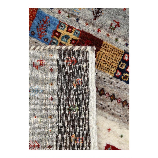 Traditional Pasargad DC Hand Knotted Persian Gabbeh Rug For Sale - Image 3 of 3