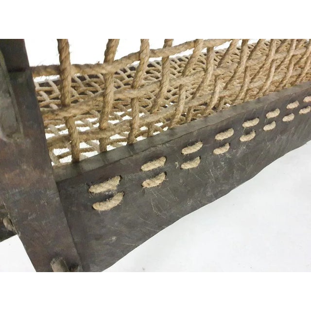 Dutch Oak and Rope Sofa, 1960s For Sale - Image 9 of 12