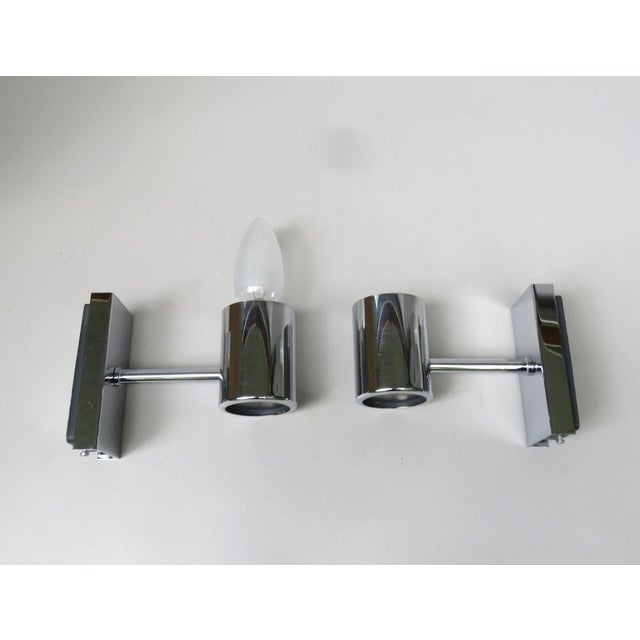 Space Age Chrome-Plated Wall Lights from Doria, Set of 2 For Sale - Image 11 of 18