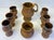 Mid 20th Century Vintage Brutalist Studio Pottery Ceramic Drink Set, Pitcher, Ice Bucket, 6 Goblets - 8 pcs For Sale - Image 5 of 9