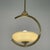 1940s Art Deco Brass & Opaline Glass Pendant, Sweden, 1940s For Sale - Image 5 of 14