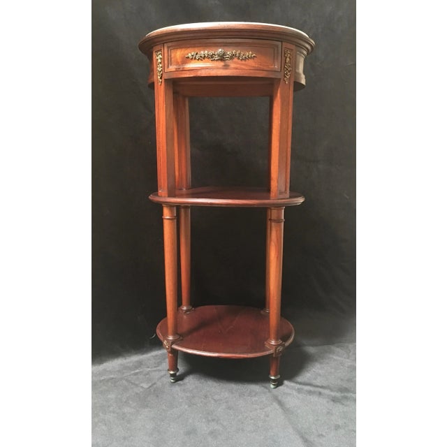 F. Blondeau Louis XVI Style Three-Tiered Table For Sale - Image 9 of 9