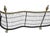 Vintage Brass Fireplace Fender – Federal Regency Serpentine Hearth Guard With Lion’s Paw Feet & Wire Lattice For Sale - Image 11 of 13