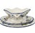 19th Century Faience De Gien French Hand Painted Earthenware Sauce Boat With Attached Underplate and Additional Oval Plate For Sale - Image 12 of 12
