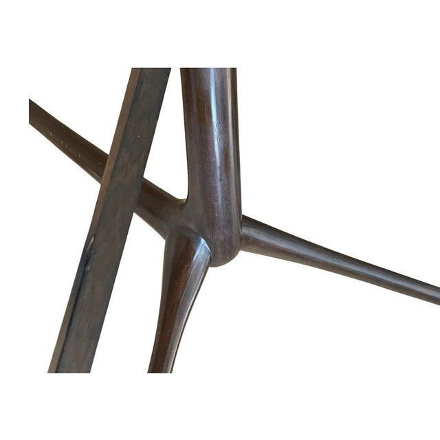 Attribued to Palecek Copenhagen Mid Century Style Mahogany Dining Table - No Glass For Sale - Image 4 of 7