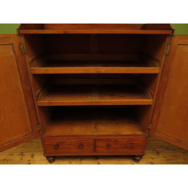 Antique Irish Linen Press Cabinet from Merrion Castle For Sale - Image 11 of 18