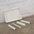 Vintage Modern White Molded Plastic Rectangular Parsons Style Side Table Style Syroco or Kartell For Sale - Image 12 of 13