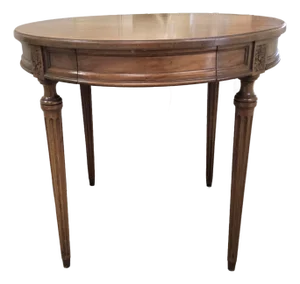 Vintage Round Side Table Tapered Legs