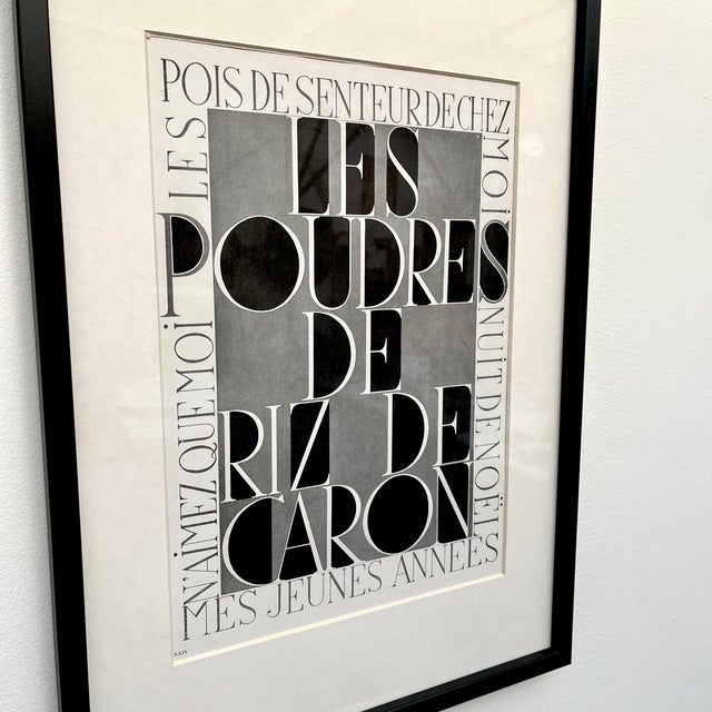 French Art Deco Advertising Print Originally 20's 'Les Poudres de Riz de Caron' for French magazine 'Femina' (1901-1954)...