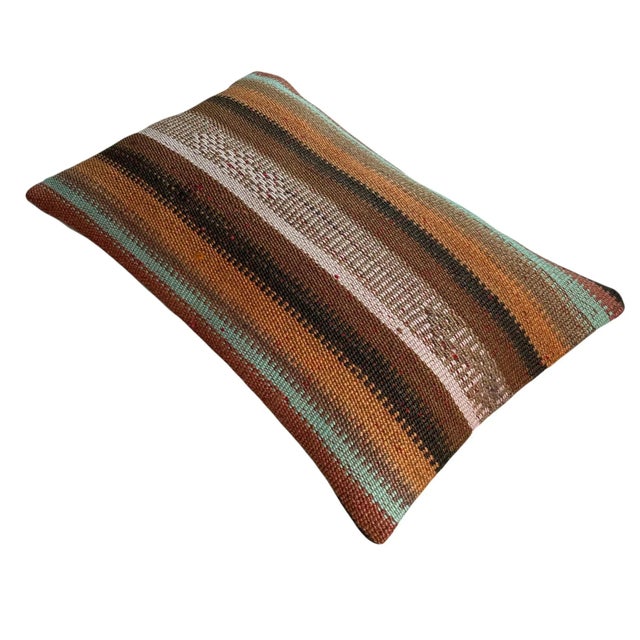1960s Large Turkish Handmade Kilim Cushion Cover For Sale - Image 5 of 11