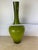 Green Vintage Mid-Century Italian Empoli-Style Cased Glass Bottle Vase in Olive Green For Sale - Image 8 of 9