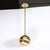Mid-Century Rounded Brass Pendant Chandelier With Circular Cutout Detailing For Sale - Image 4 of 14
