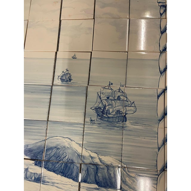 Hand-Painted Azulejos Tiles with Henry the Navigator by Jorge Gardoso for Ceramica Constantia, Portugal, 1996, Set of 280 For Sale - Image 6 of 13