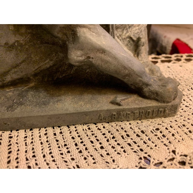 Metal Belfort Lion Sculpture from Marc Schmitt, 1930s For Sale - Image 7 of 8